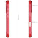 MagSafe iPhone 16 Clear Red Case