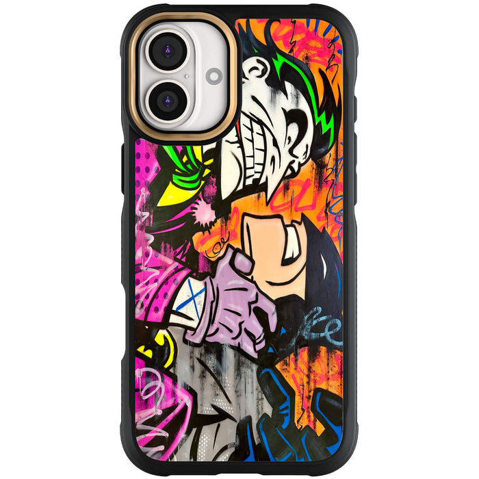 iPhone 16 Plus Joker vs Batman - Spraypaint Case Phone Cover