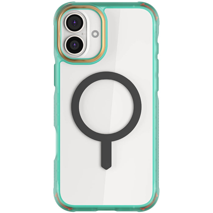 iPhone 16 Plus MagSafe Clear Teal Phone Case