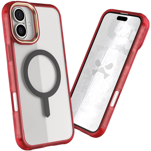 Apple iPhone 16 Plus MagSafe Clear Red Protective Phone Case Cover Magnetic