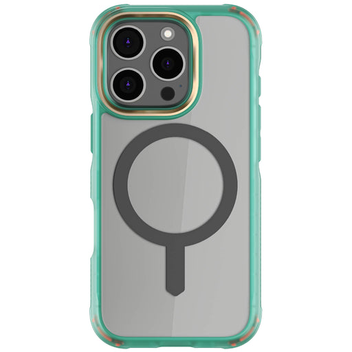 Clear iPhone 16 Pro Teal Protective Phone Case MagSafe Cover Magnetic Silicone Gel