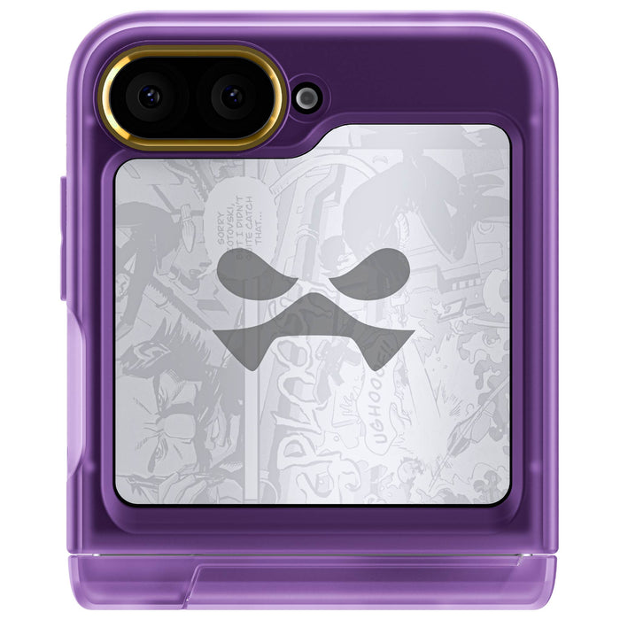 Samsung Galaxy Z Flip 6 Purple Protective Phone Case Clear with Stand and Hinge Cover