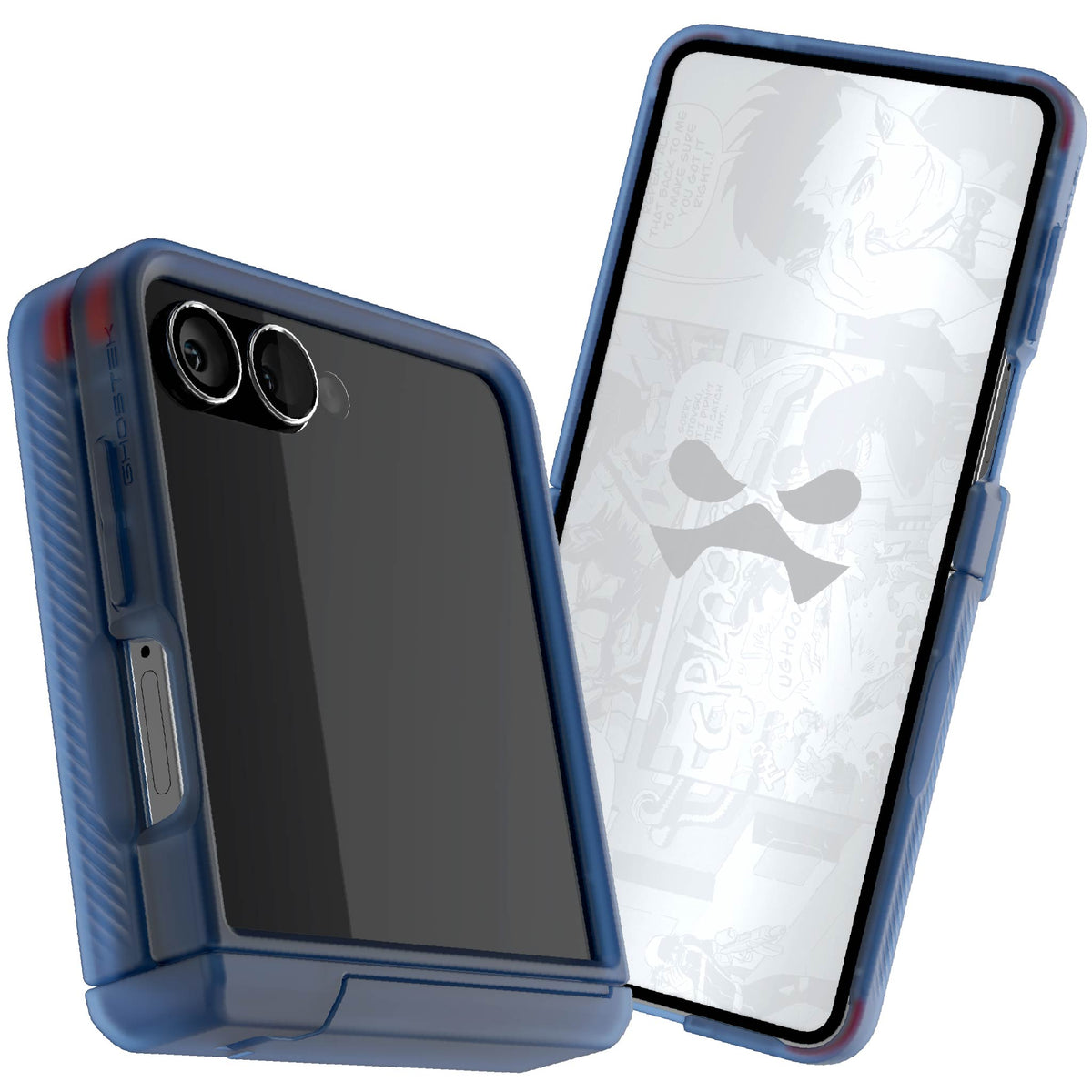 Samsung Galaxy Flip7 Case Blue Protective Phone Cover Magnetic MagSafe Kickstand