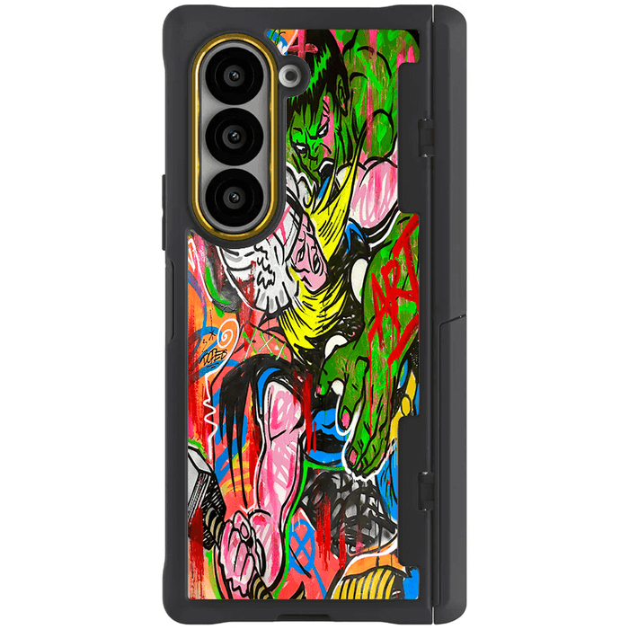 Galaxy Z Fold 6 Thor vs Hulk - Spraypaint Art Case Phone Cover