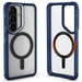 Galaxy S26 Clear Case MagSafe Protective Phone Cover Magnetic Ring Shockproof Premium Blue Matte
