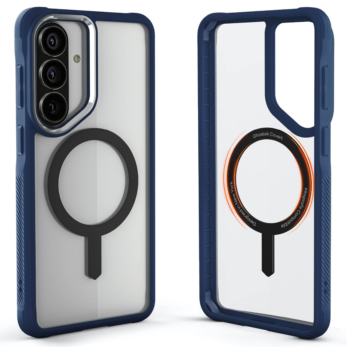 Galaxy S26 Plus Clear Case MagSafe Protective Phone Cover Magnetic Ring Shockproof Premium Blue Matte
