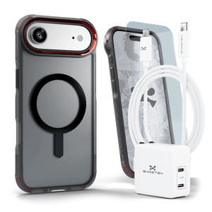 
                        iPhone 17 / Air Series Bundle – Case + Charger + Cable + Screen Protector