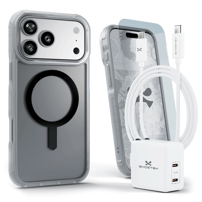 iPhone 17 Pro Max Case Charger Cable Screen Protector Bundle Clear Matte