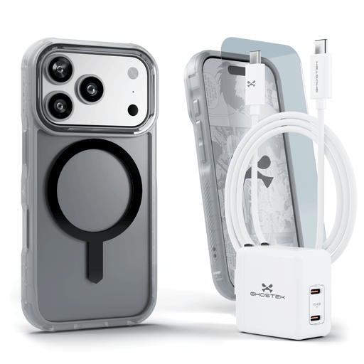 iPhone 17 Pro Case Charger Cable Screen Protector Bundle Clear Matte