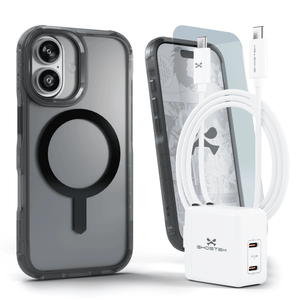 
                        iPhone 17 / Air Series Bundle – Case + Charger + Cable + Screen Protector