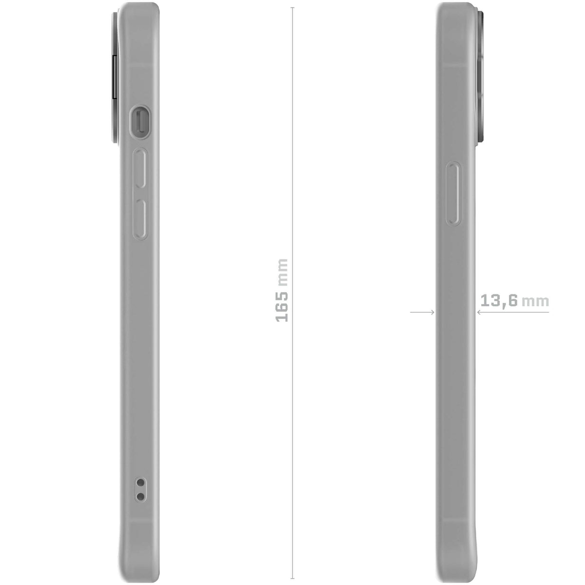 Apple iPhone 15 Plus MagSafe Camera Lens Stand Case White Clear