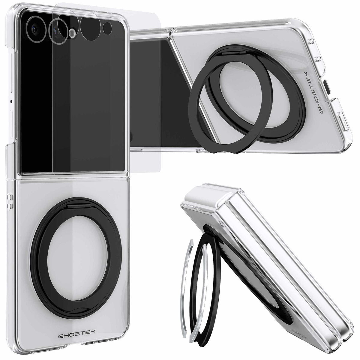 Samsung Galaxy Z Flip 8 Case Clear MagSafe Kickstand Magnetic