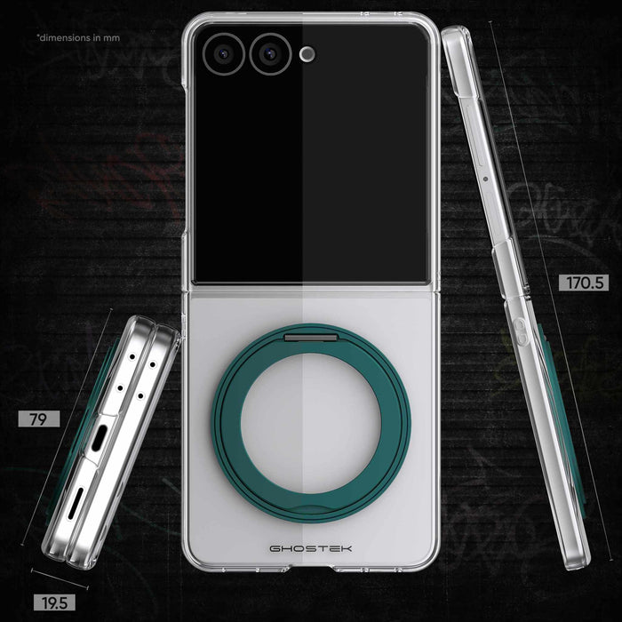 Samsung Flip 8 Case Clear Teal MagSafe