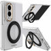 Samsung Galaxy Z Fold 8 Case Clear Gold MagSafe Magnetic Kickstand Protective Phone Case