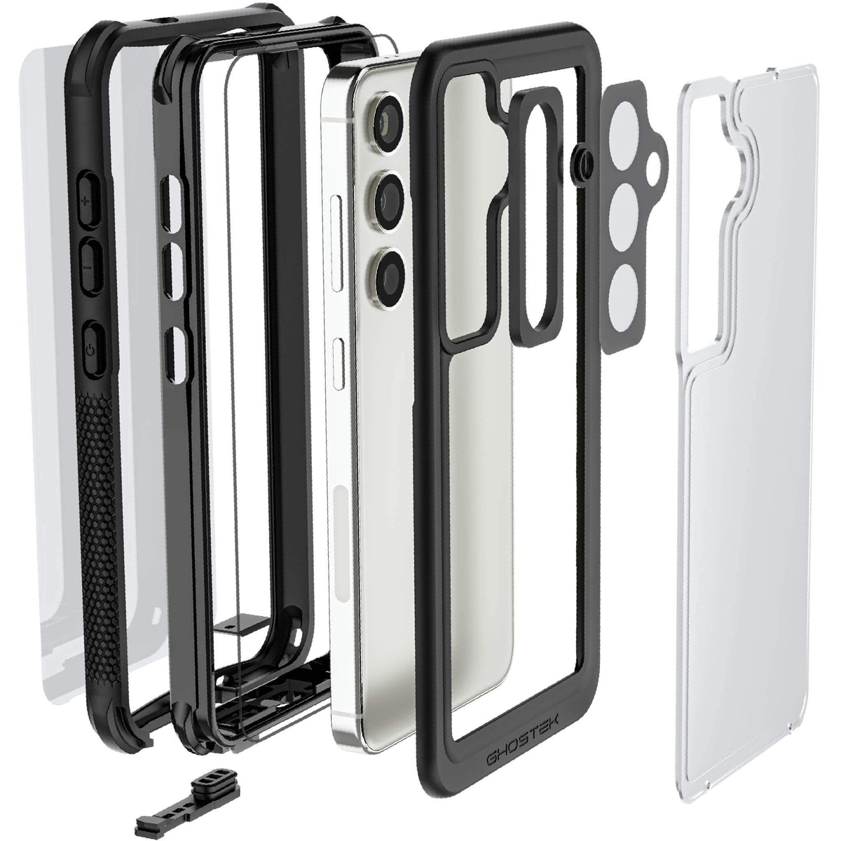 Waterproof Galaxy S24 Case with Screen Protector Clear Belt Clip Holster 