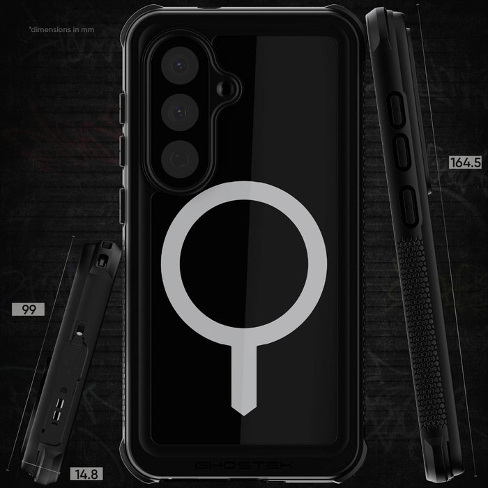 Galaxy S26 Waterproof Case with Screen Protector, MagSafe and Belt Clip Holster Full Body Heavy Duty