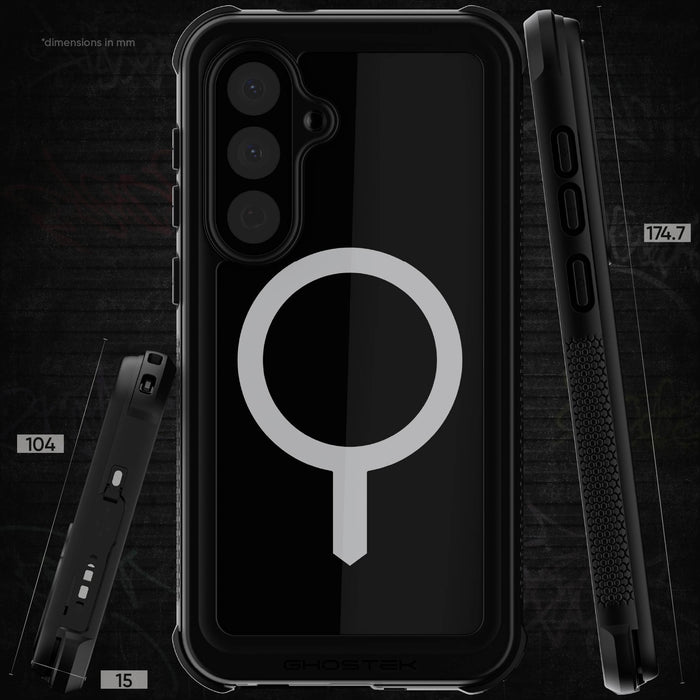 Galaxy S26 Plus Waterproof Case with Screen Protector, MagSafe and Belt Clip Holster Full Body Heavy Duty