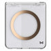 Samsung Z Flip 8 Case Clear Gold MagSafe Hinge Cover