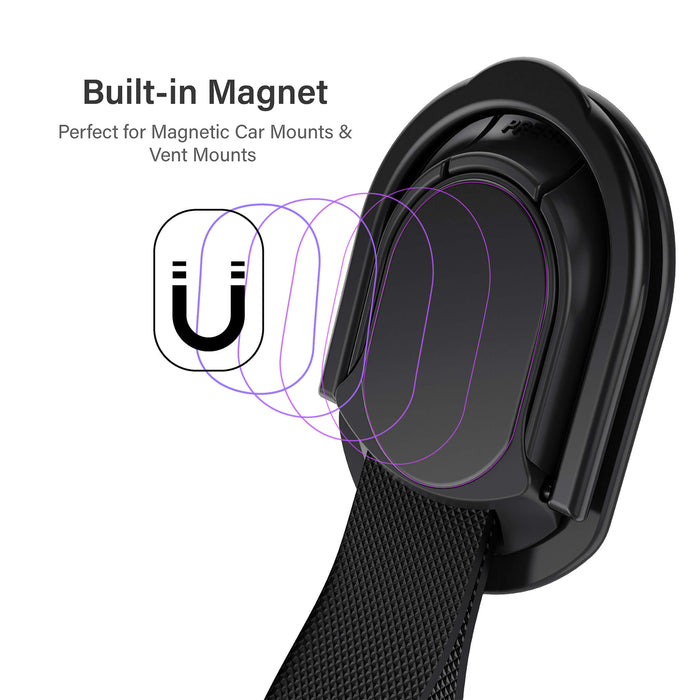 Magnetic Phone Strap Holder for Hand Grip with Ring Kickstand — LOOP